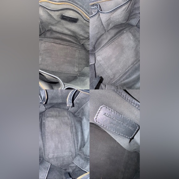 Alexander McQueen Authentic Black Leather Women’s Tote Handbag Purse-READ - Picture 14 of 16